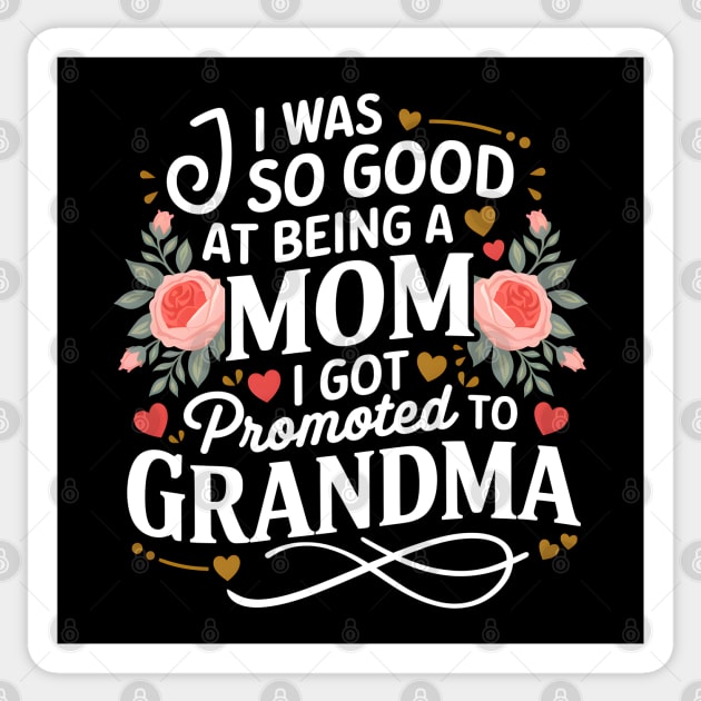Promoted to Grandma Sticker by MakerMind8.2